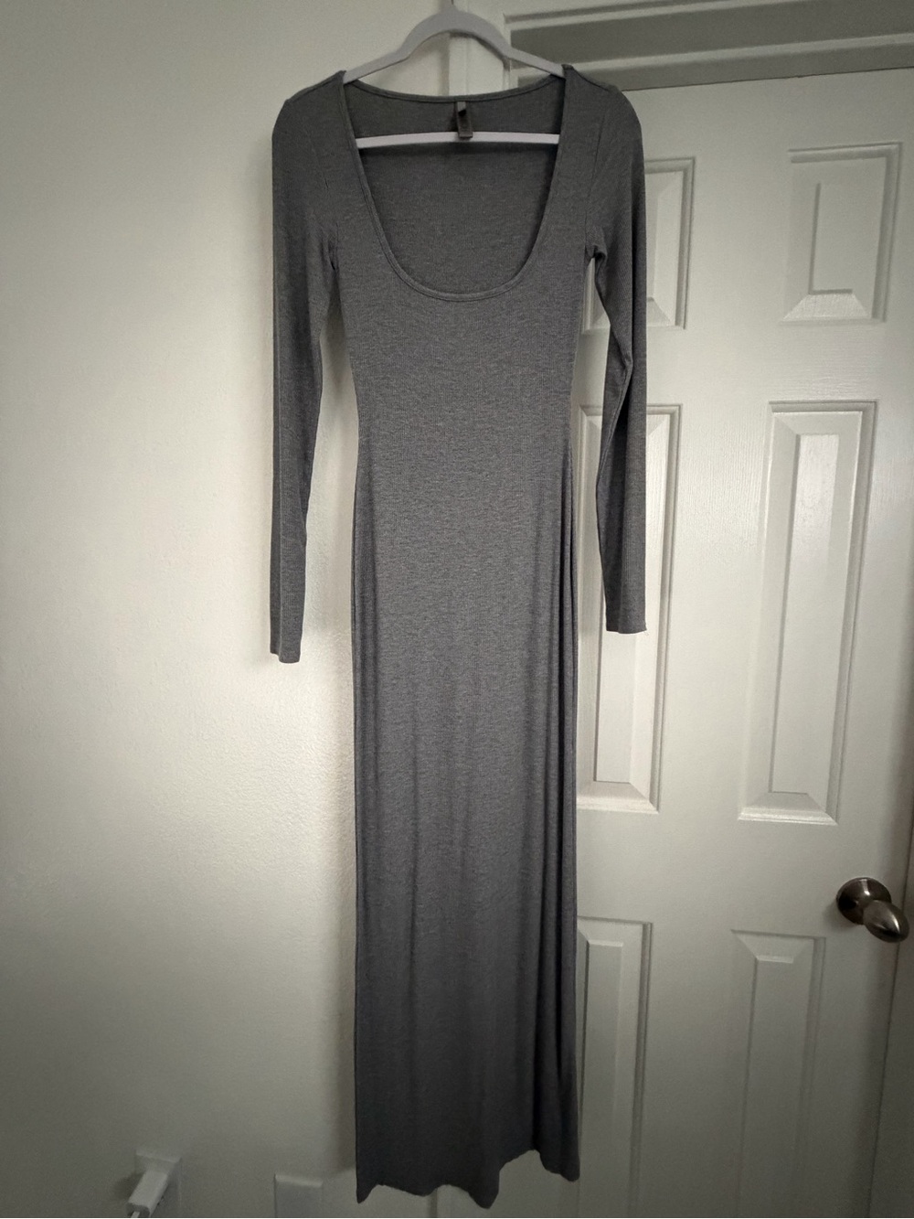 SKIMS Gray Soft Lounge Long Sleeve Dress